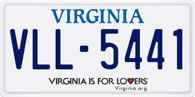 VA license plate VLL5441