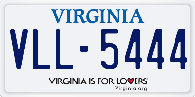 VA license plate VLL5444