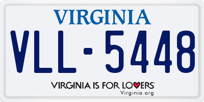 VA license plate VLL5448