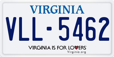 VA license plate VLL5462