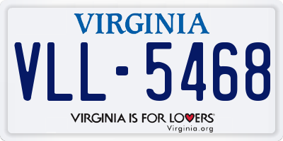 VA license plate VLL5468