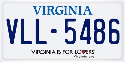 VA license plate VLL5486