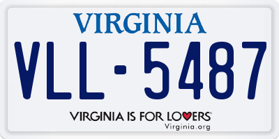 VA license plate VLL5487