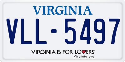 VA license plate VLL5497