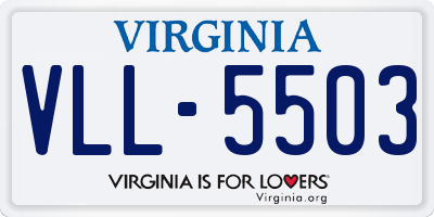 VA license plate VLL5503