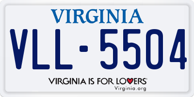 VA license plate VLL5504