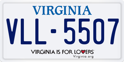 VA license plate VLL5507