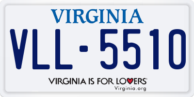 VA license plate VLL5510