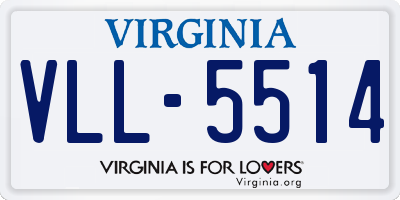 VA license plate VLL5514