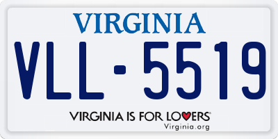 VA license plate VLL5519