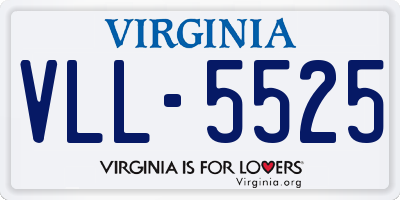 VA license plate VLL5525