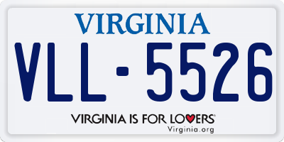 VA license plate VLL5526