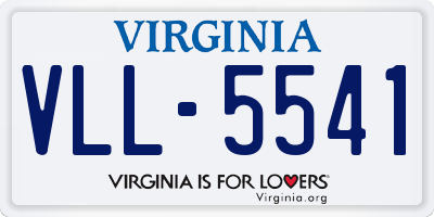 VA license plate VLL5541