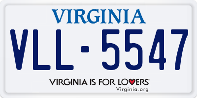 VA license plate VLL5547