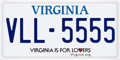 VA license plate VLL5555