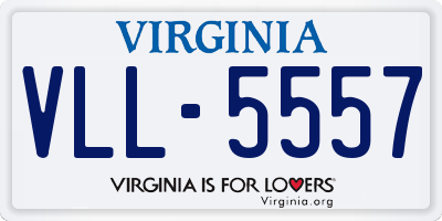 VA license plate VLL5557