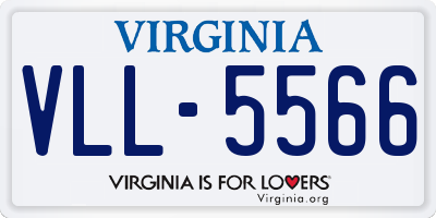 VA license plate VLL5566