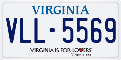 VA license plate VLL5569