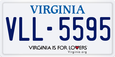 VA license plate VLL5595