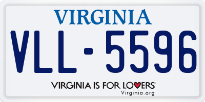 VA license plate VLL5596