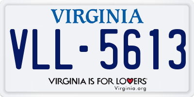 VA license plate VLL5613