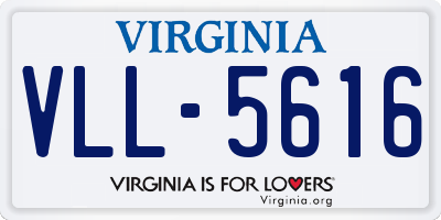 VA license plate VLL5616