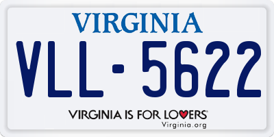 VA license plate VLL5622