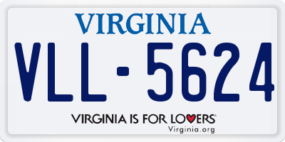 VA license plate VLL5624