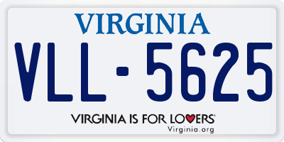 VA license plate VLL5625