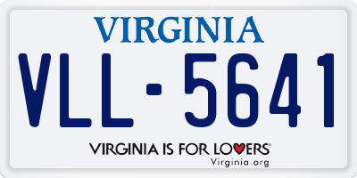 VA license plate VLL5641