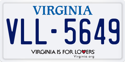 VA license plate VLL5649