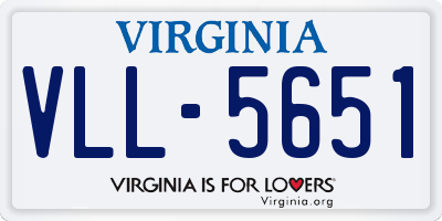 VA license plate VLL5651