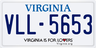 VA license plate VLL5653