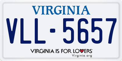 VA license plate VLL5657