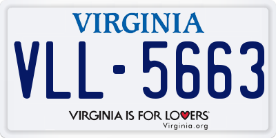 VA license plate VLL5663