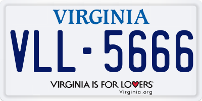 VA license plate VLL5666