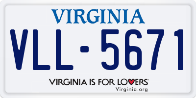 VA license plate VLL5671