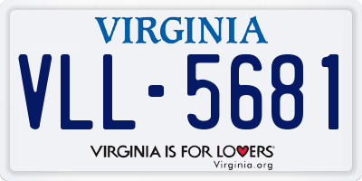 VA license plate VLL5681