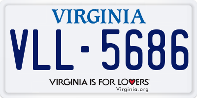 VA license plate VLL5686