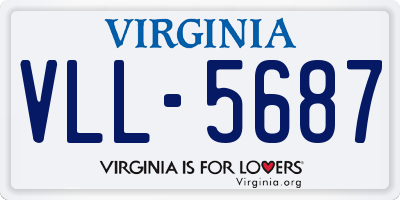 VA license plate VLL5687