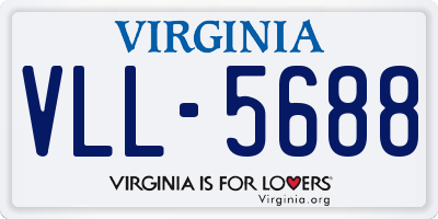 VA license plate VLL5688