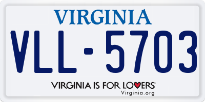 VA license plate VLL5703