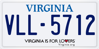 VA license plate VLL5712