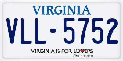 VA license plate VLL5752