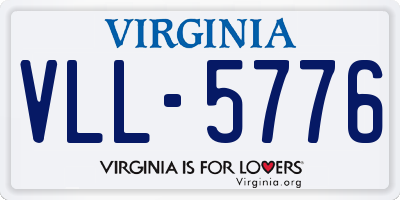 VA license plate VLL5776