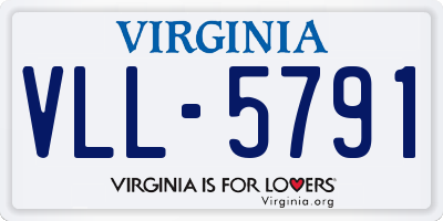 VA license plate VLL5791