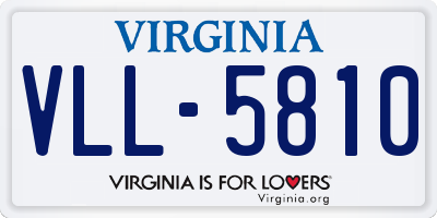 VA license plate VLL5810