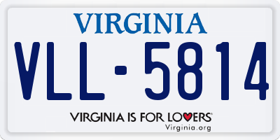 VA license plate VLL5814