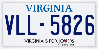 VA license plate VLL5826