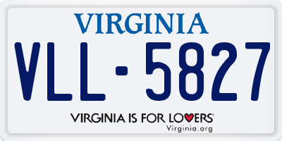 VA license plate VLL5827